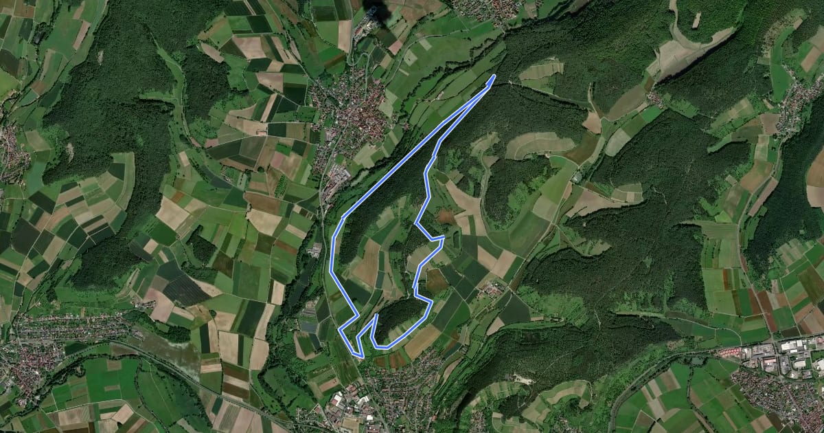 Маршрут Nordic Walking Park Hammelburg 1 на спутниковом снимке