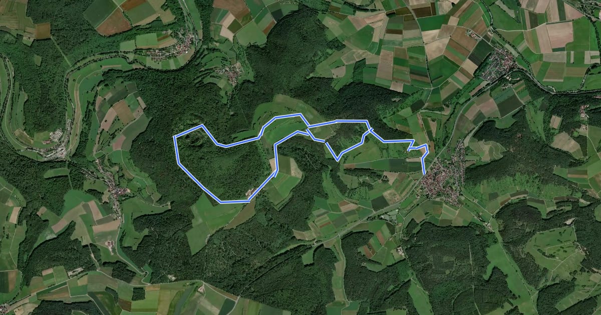 Маршрут Nordic Walking Park Hammelburg 7 на спутниковом снимке