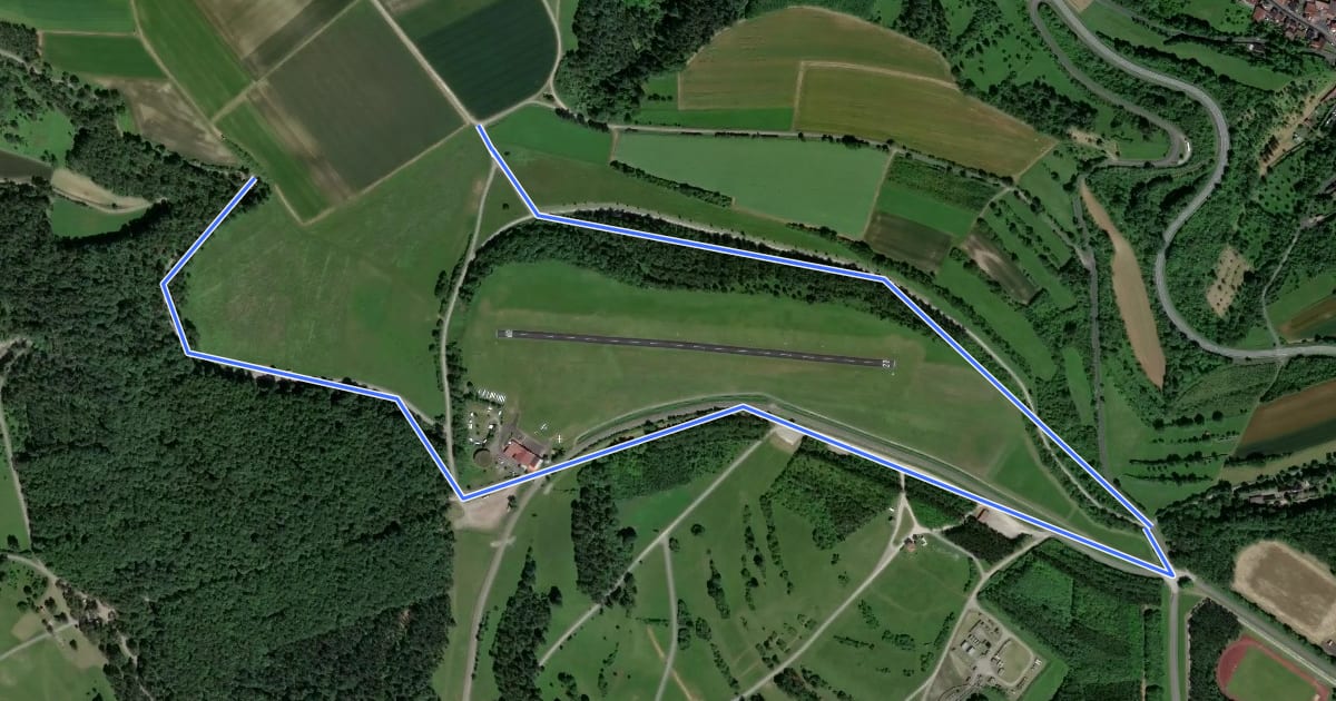 Маршрут Nordic Walking Park Hammelburg lange Runde 5a на спутниковом снимке
