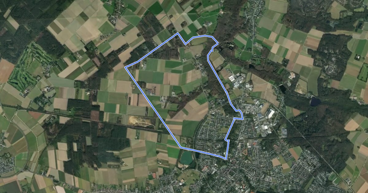 Маршрут Nordic Walking Park Wegberg Route Lila на спутниковом снимке
