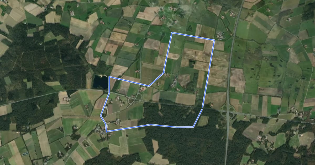 Маршрут Nordic Walking Quellenroute Heiden rot на спутниковом снимке