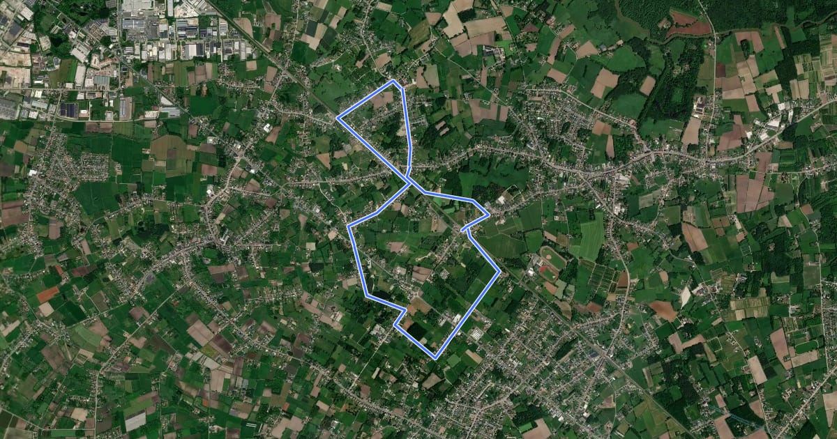 Маршрут Nordic Walking Route на спутниковом снимке