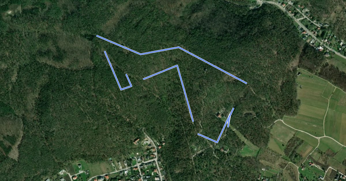 Маршрут Nordic Walking Route 5 на спутниковом снимке