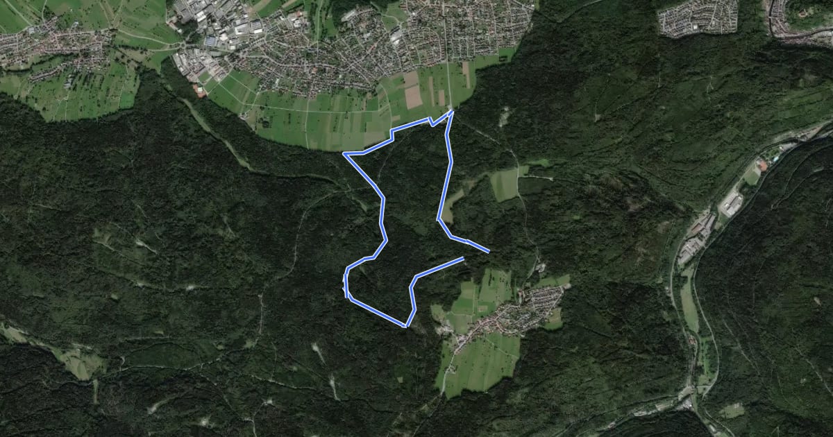 Маршрут Nordic-Walking-Route 5 - Auf den Spuren des Westwegs на спутниковом снимке