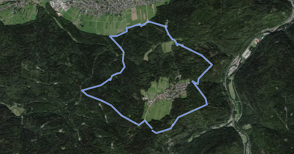 Маршрут Nordic-Walking-Route 6 - Rund um Dennach на спутниковом снимке