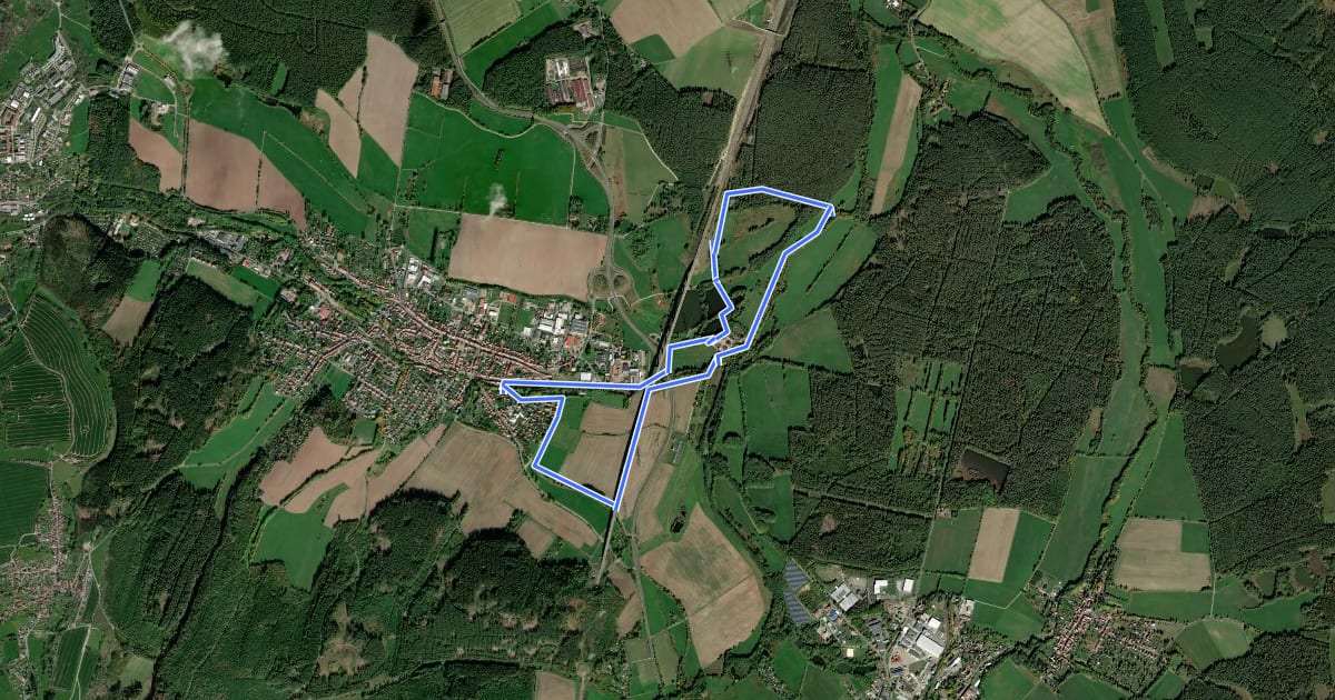 Маршрут Nordic Walking Rundkurs Langewiesen Tour R5 schwarz на спутниковом снимке