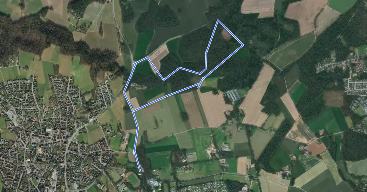 Маршрут Nordic Walking Rundweg Groß Reken G2 на спутниковом снимке