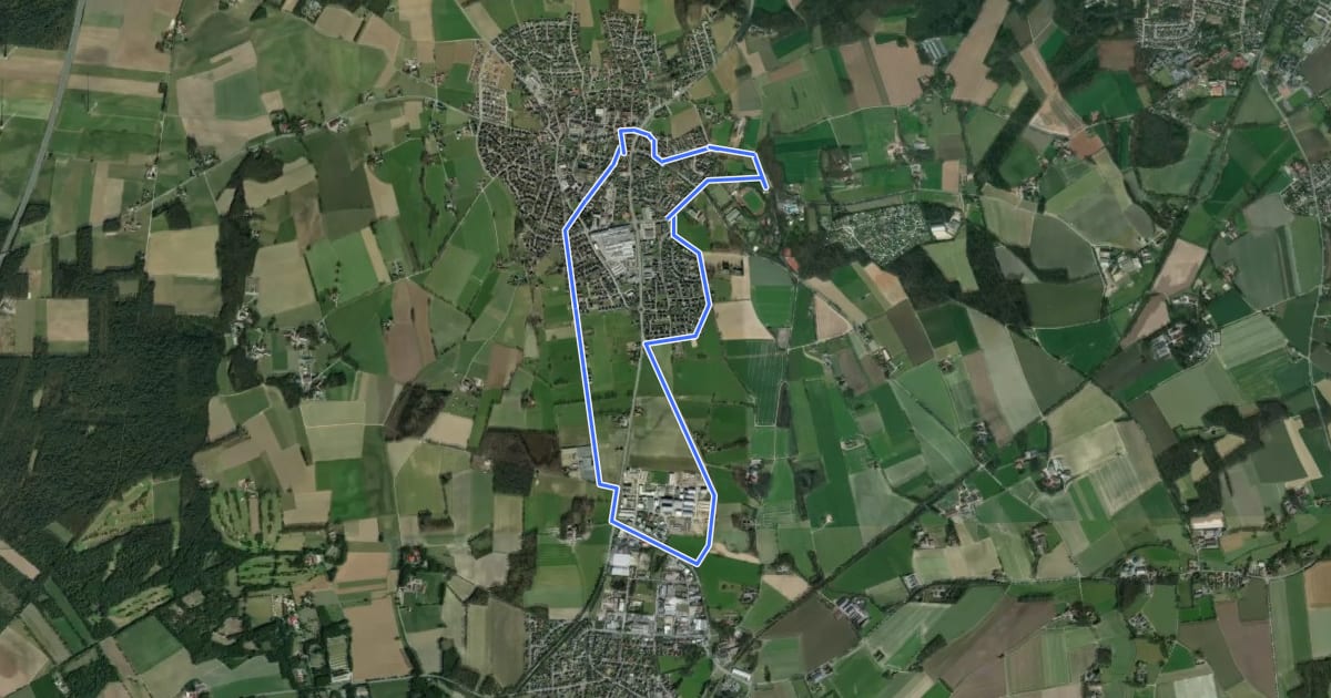 Маршрут Nordic Walking Rundweg Groß Reken G3 на спутниковом снимке