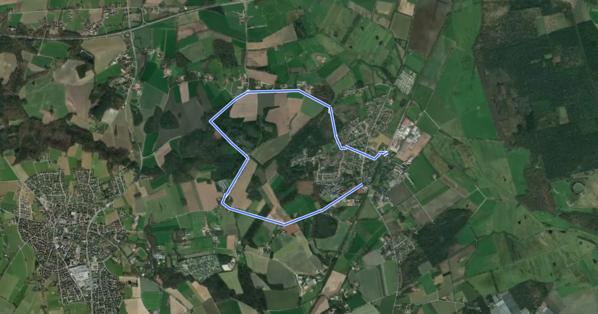 Маршрут Nordic Walking Rundweg Maria Veen M1 на спутниковом снимке
