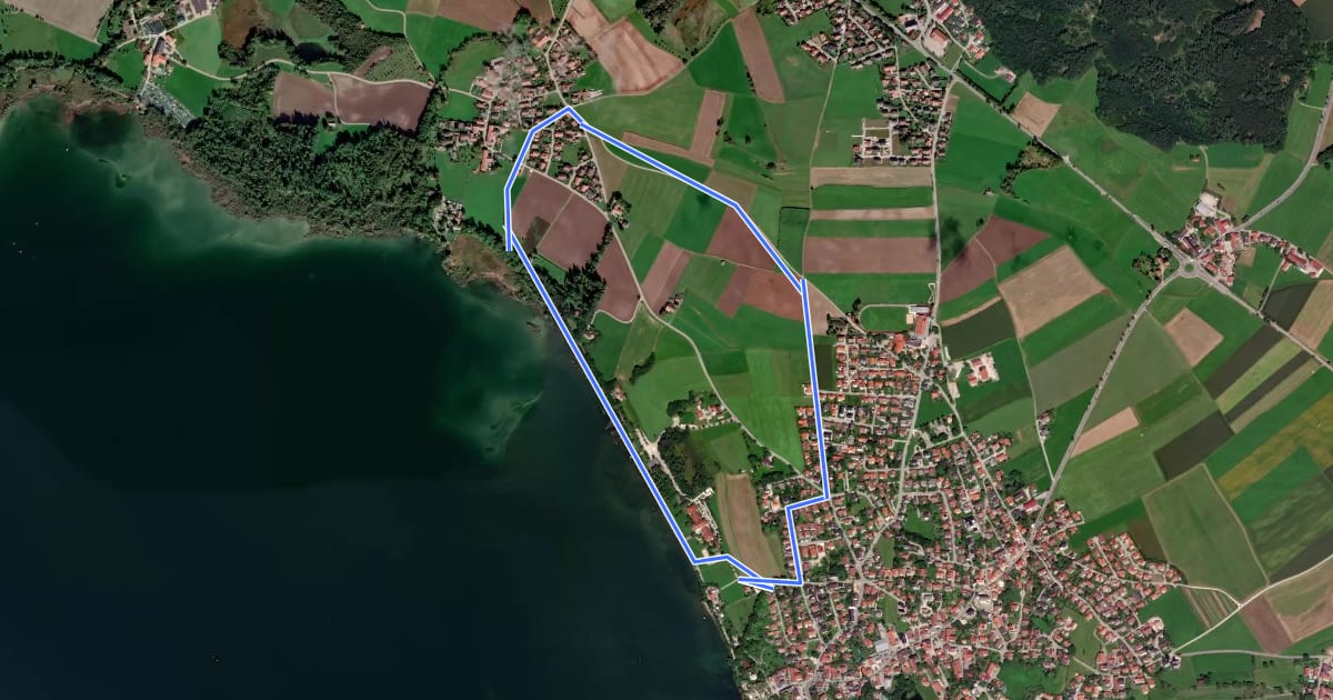 Маршрут Nordic Walking Stöttham на спутниковом снимке