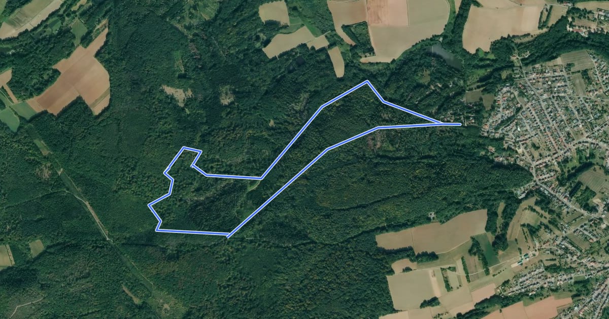 Маршрут Nordic Walking, Strecke 2 mittelschwer на спутниковом снимке