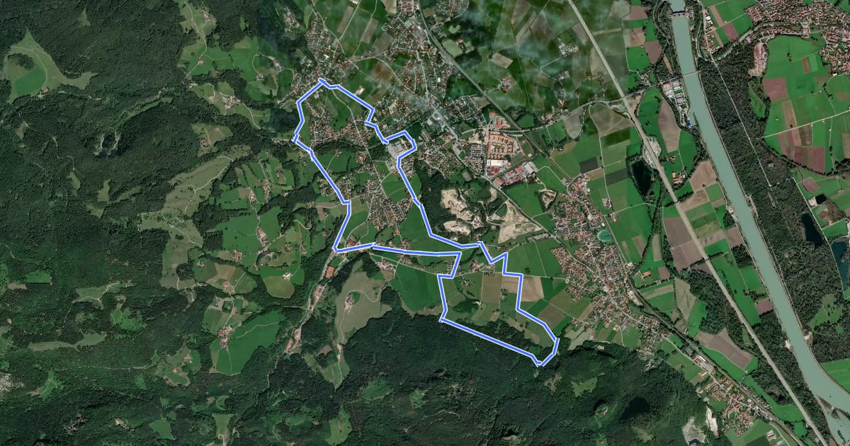 Маршрут Nordic Walking-Trail - Rot на спутниковом снимке