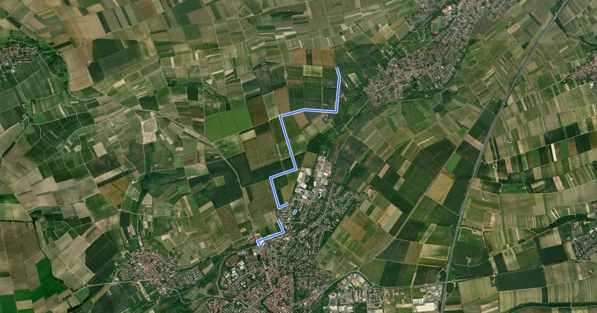 Маршрут Nordic Walking VB Wörrstdt Nr. 6 на спутниковом снимке