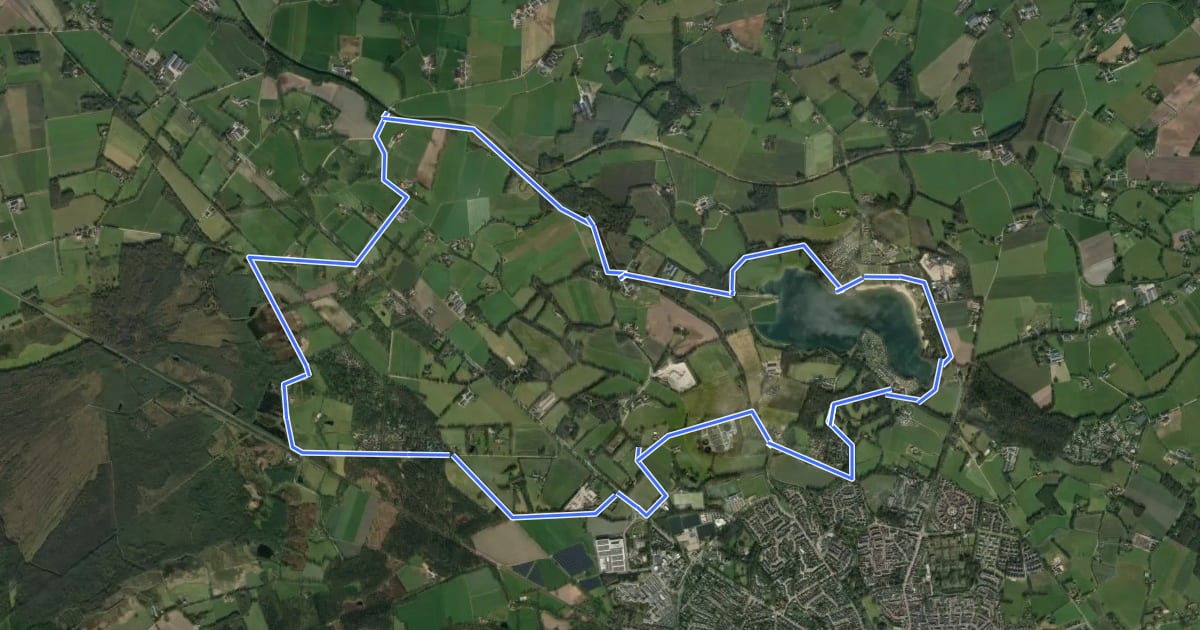 Маршрут Nordic Walking Winterswijk-Meddo на спутниковом снимке