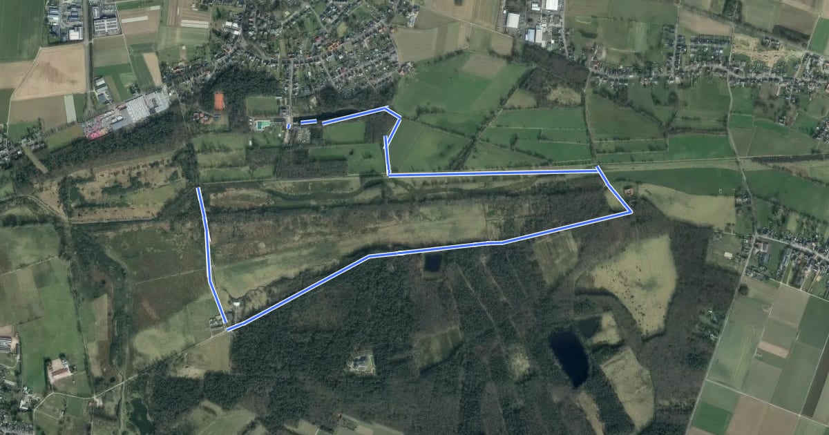 Маршрут NordicWalking6 на спутниковом снимке