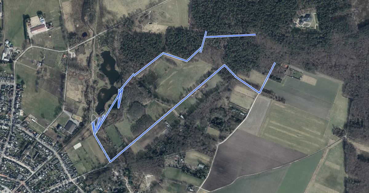 Маршрут NordicWalking8 на спутниковом снимке