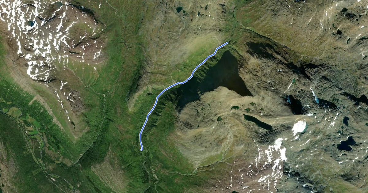 Маршрут Nordlandsruta Etapp 18: Trygvebu - Argaladhytta на спутниковом снимке