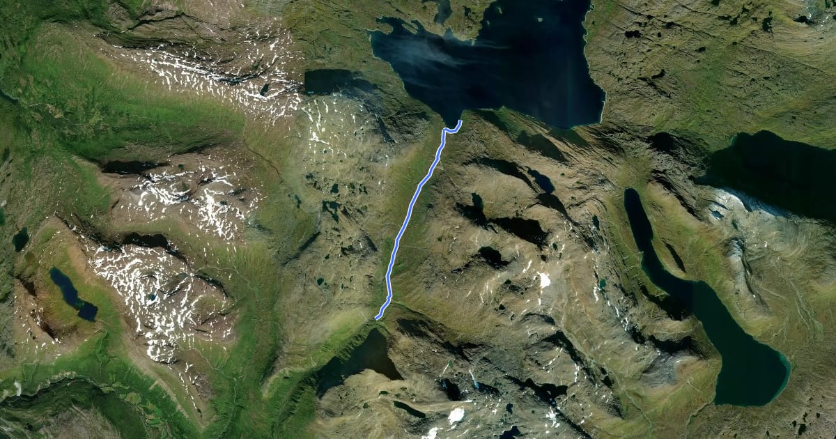 Маршрут Nordlandsruta Etapp 19: Argaladhytta - Balvasshytta на спутниковом снимке