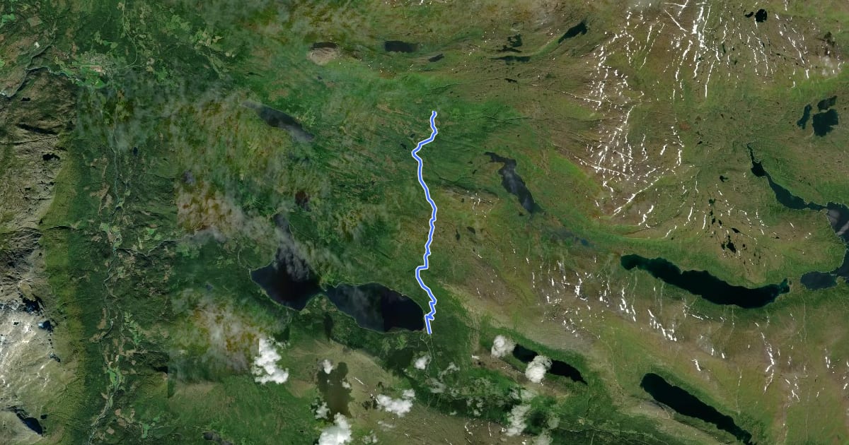 Маршрут Nordlandsruta Etapp 2: Grannes - Tverrelvnes на спутниковом снимке