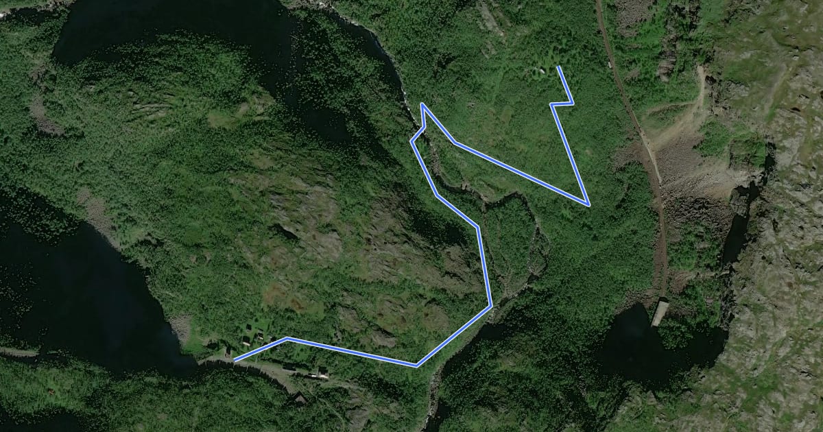Маршрут Nordlandsruta Etapp 42: Katterat - Vokterboligen на спутниковом снимке