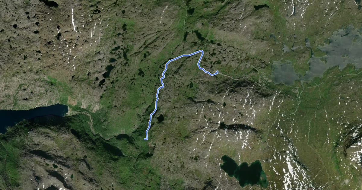 Маршрут Nordlandsruta Etapp 43: Vokterboligen - Bjørnfjell на спутниковом снимке