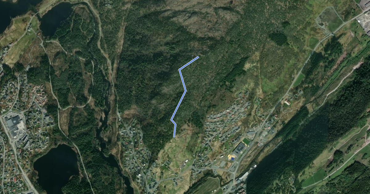 Маршрут Nordmarka-Borgafjellet на спутниковом снимке