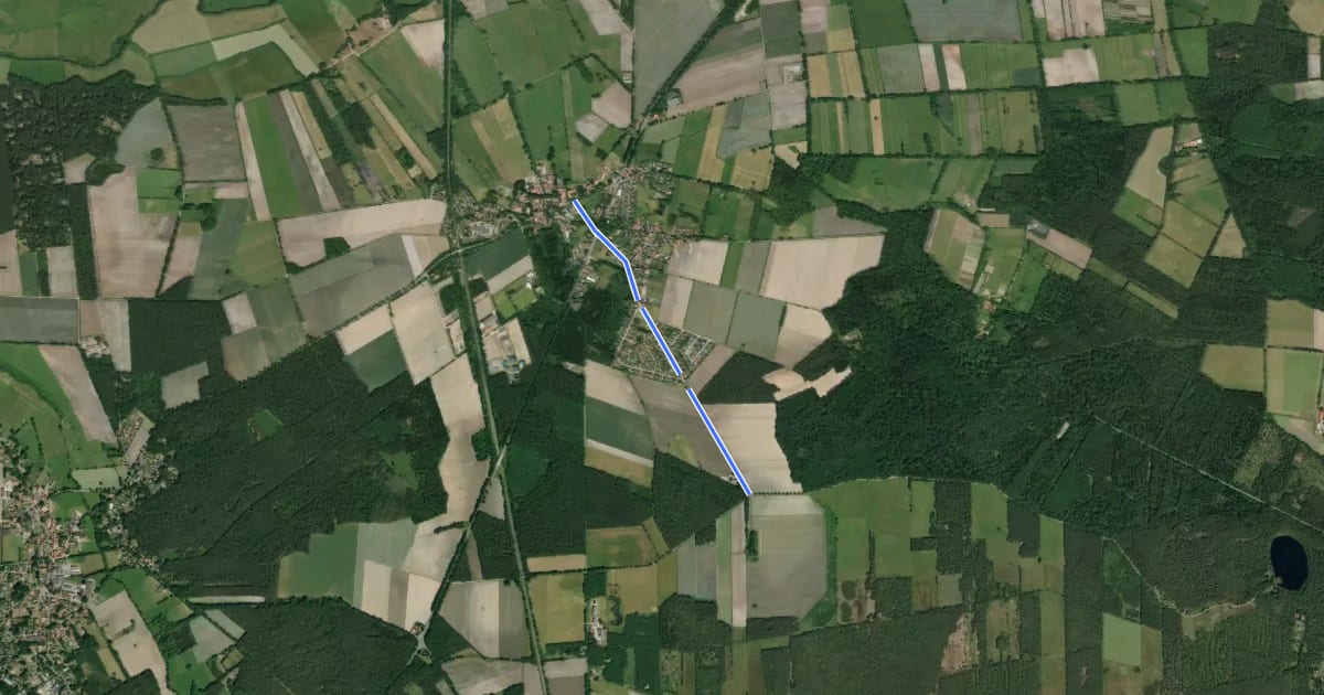 Маршрут Nordpfad Dör't Moor - Zuweg Unterstedt на спутниковом снимке