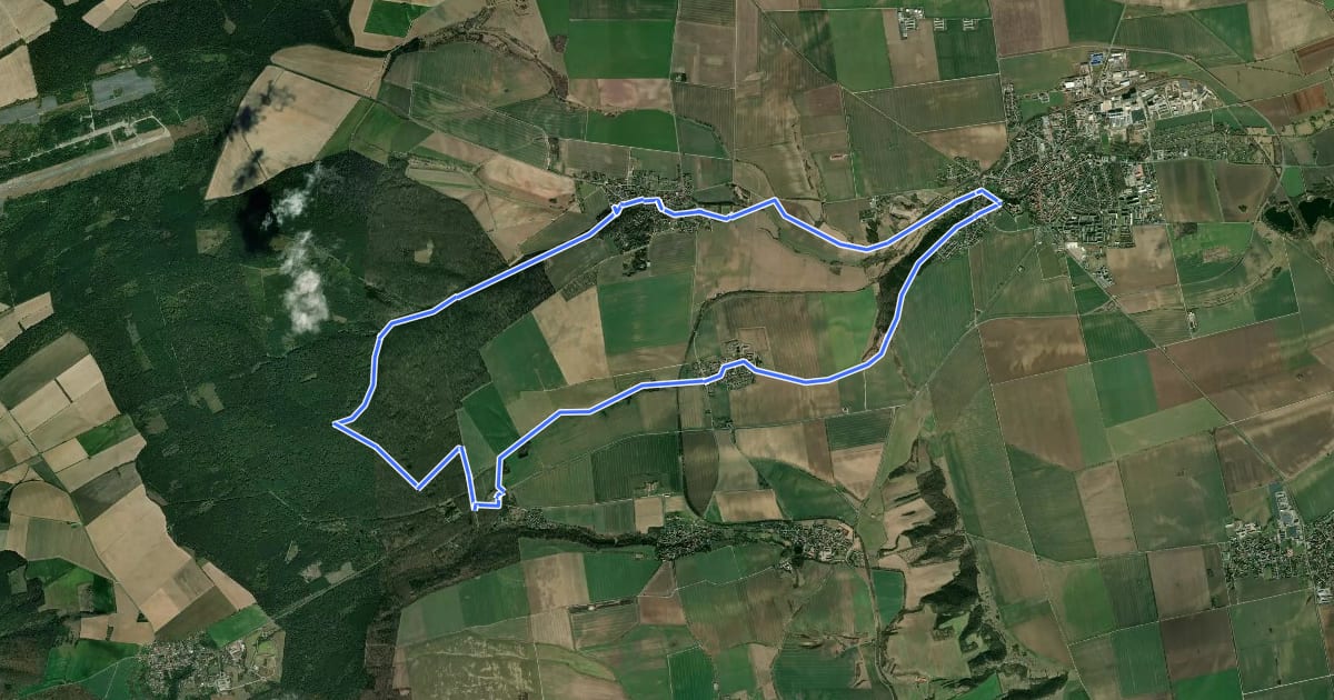 Маршрут Nordschleife Querfurter Acht на спутниковом снимке