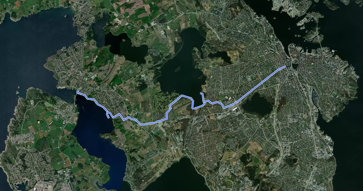 Маршрут Nordsjøruta svg-sunde на спутниковом снимке