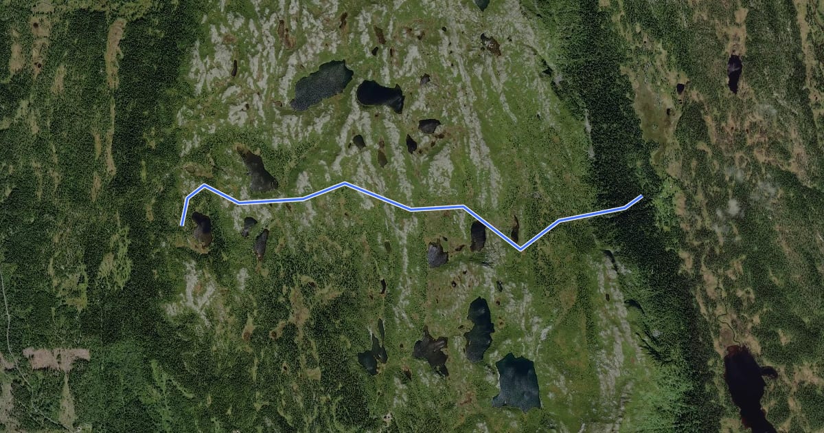 Маршрут Nordvegen на спутниковом снимке