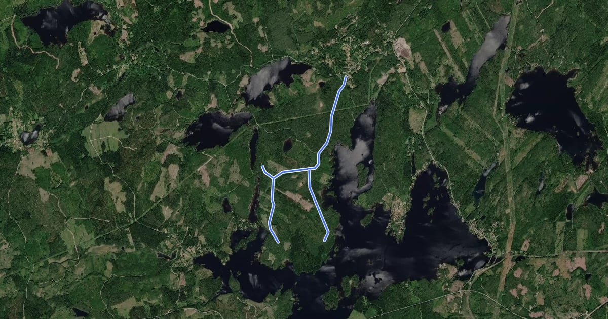 Маршрут Nordviksskogen на спутниковом снимке