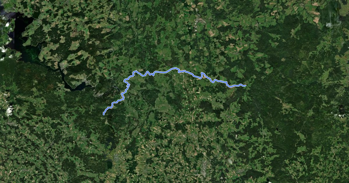 Маршрут Nordwaldkammweg III на спутниковом снимке