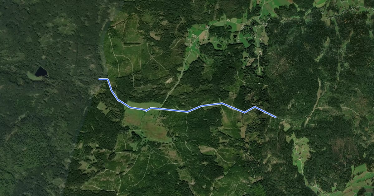Маршрут Nordwaldkammweg Verbindungsweg V14 на спутниковом снимке