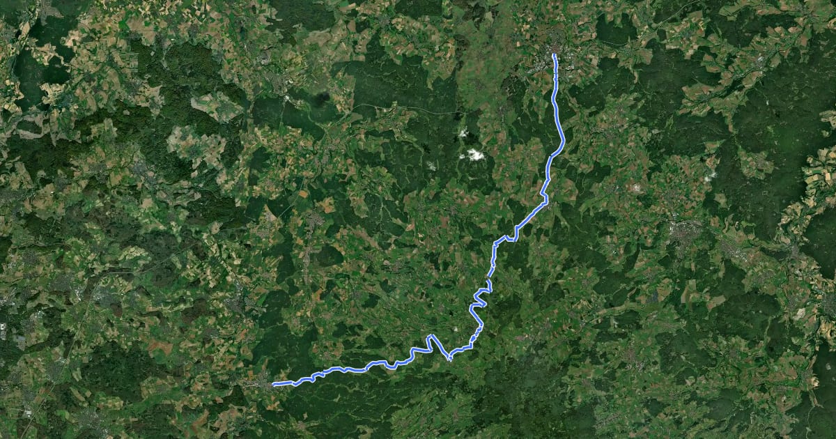 Маршрут Nordwestweg на спутниковом снимке