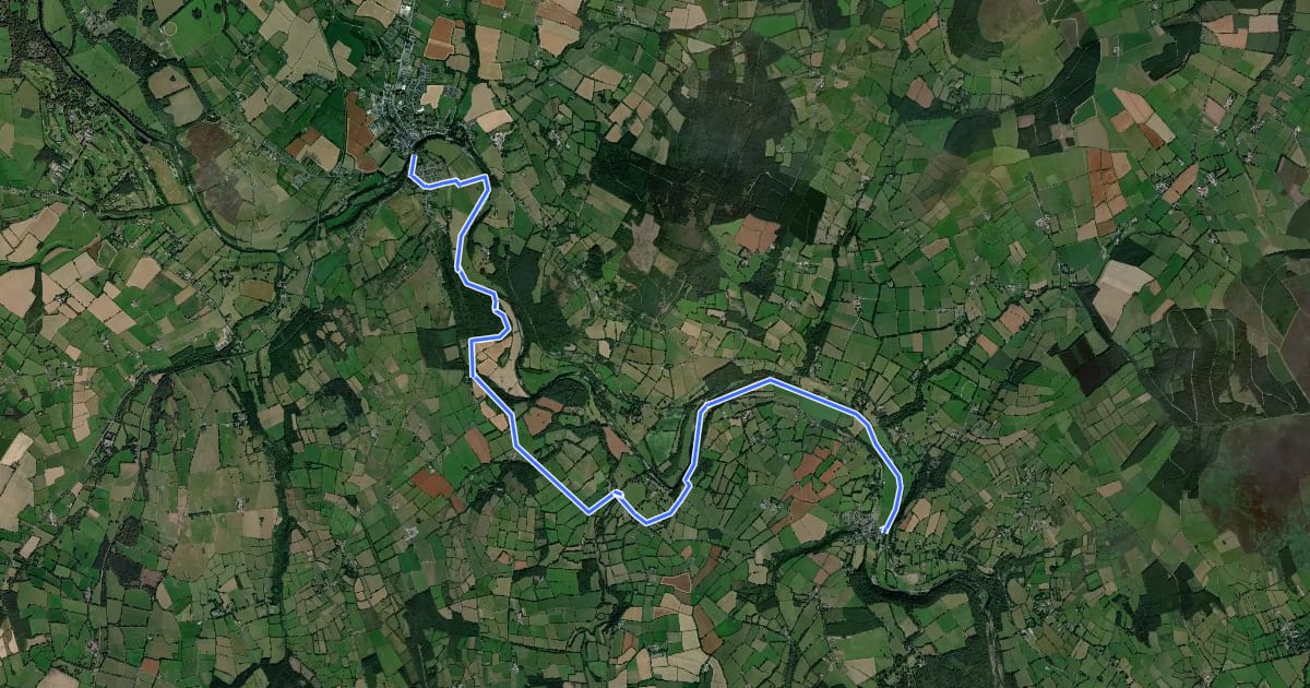 Маршрут Nore Valley Way: Thomastown - Inistioge на спутниковом снимке
