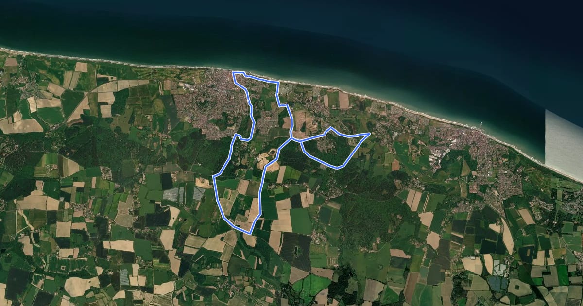 Маршрут Norfolk Coast Path, Sheringham Circular на спутниковом снимке