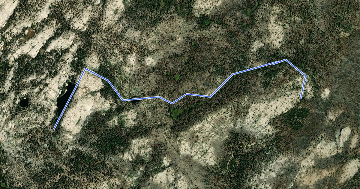 Маршрут Norris Lake Trail на спутниковом снимке