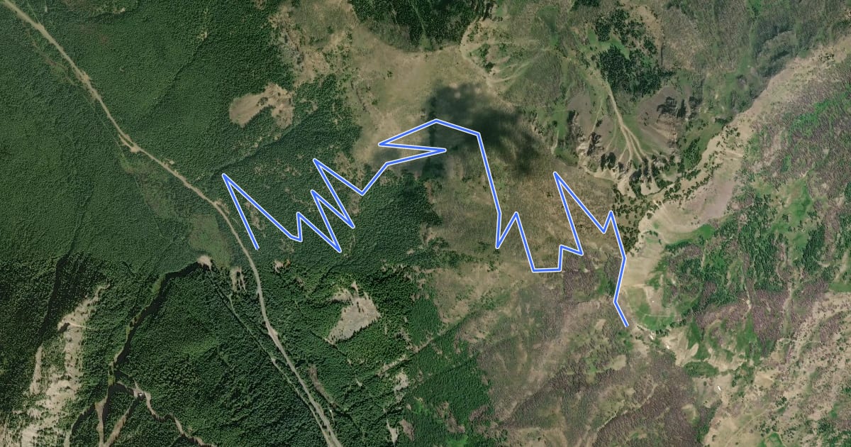 Маршрут Norse Peak Trail на спутниковом снимке