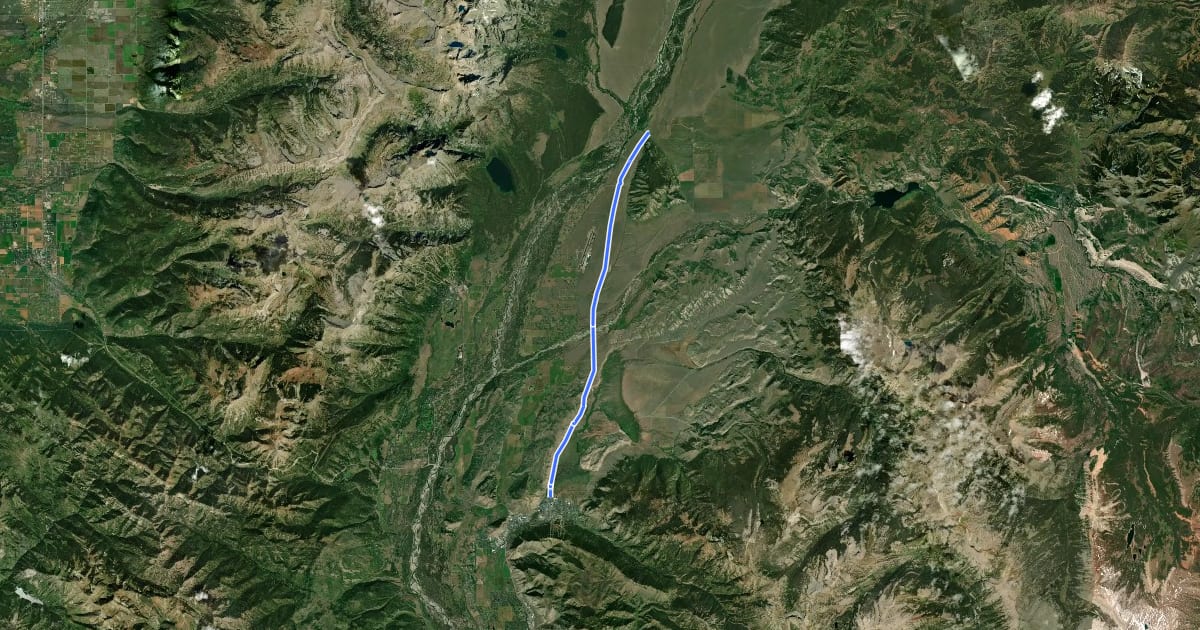 Маршрут North 89 Pathway на спутниковом снимке