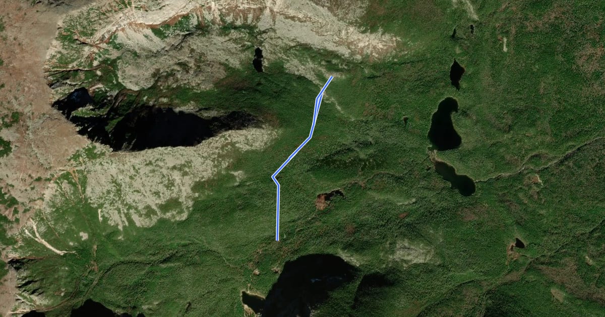 Маршрут North Basin Trail на спутниковом снимке
