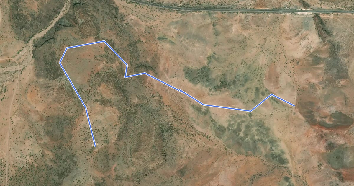 Маршрут North Box Trail на спутниковом снимке