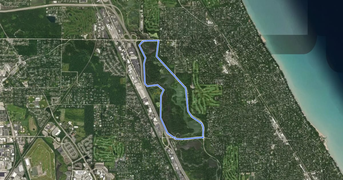 Маршрут North Branch Black Paved Trail на спутниковом снимке