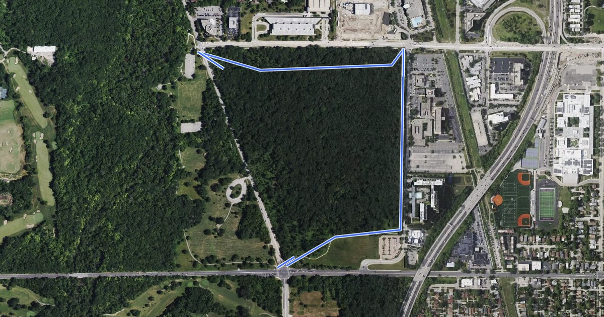 Маршрут North Branch Brown Unpaved Trail на спутниковом снимке