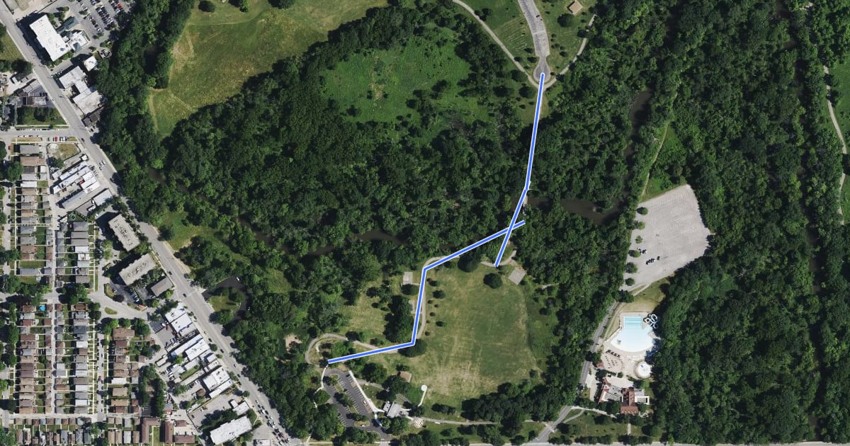 Маршрут North Branch Green Paved Spur (South) на спутниковом снимке