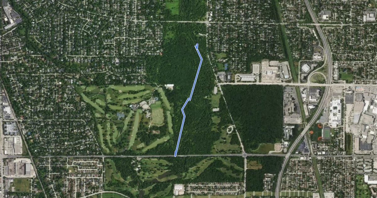 Маршрут North Branch Orange Unpaved Trail на спутниковом снимке