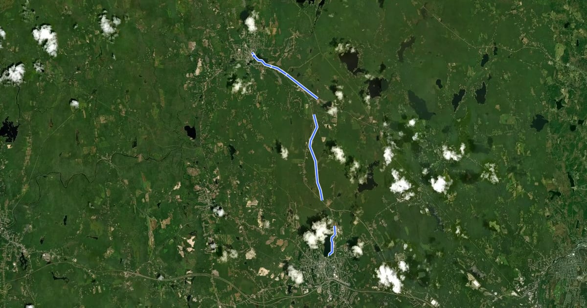 Маршрут North Central Pathway на спутниковом снимке