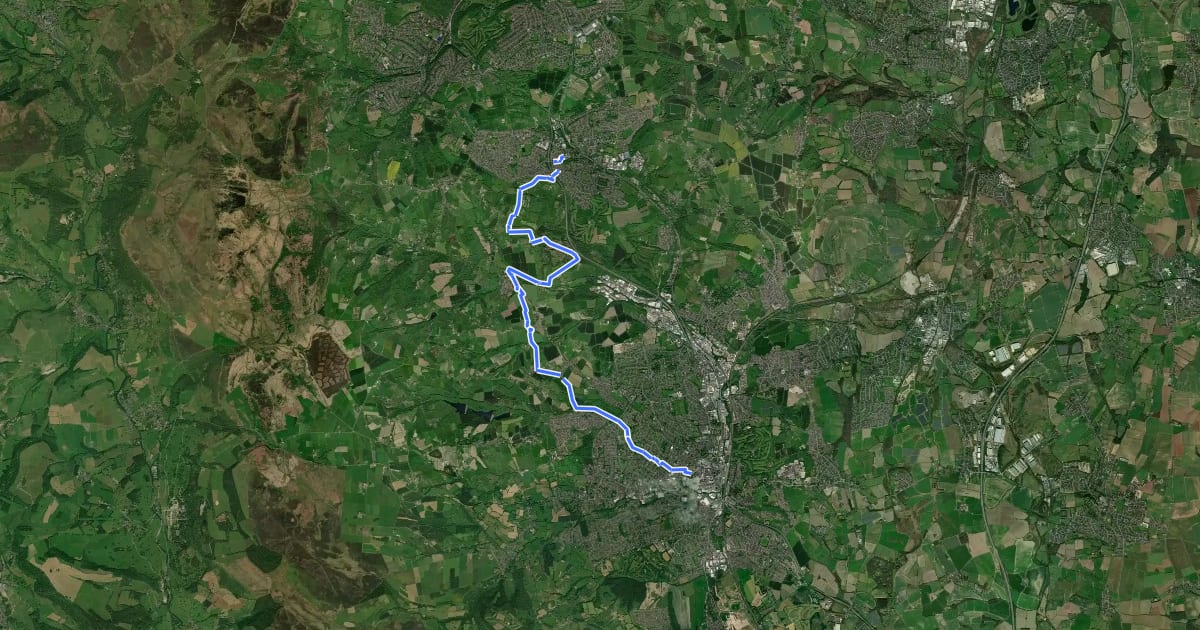 Маршрут North Chesterfield Way на спутниковом снимке