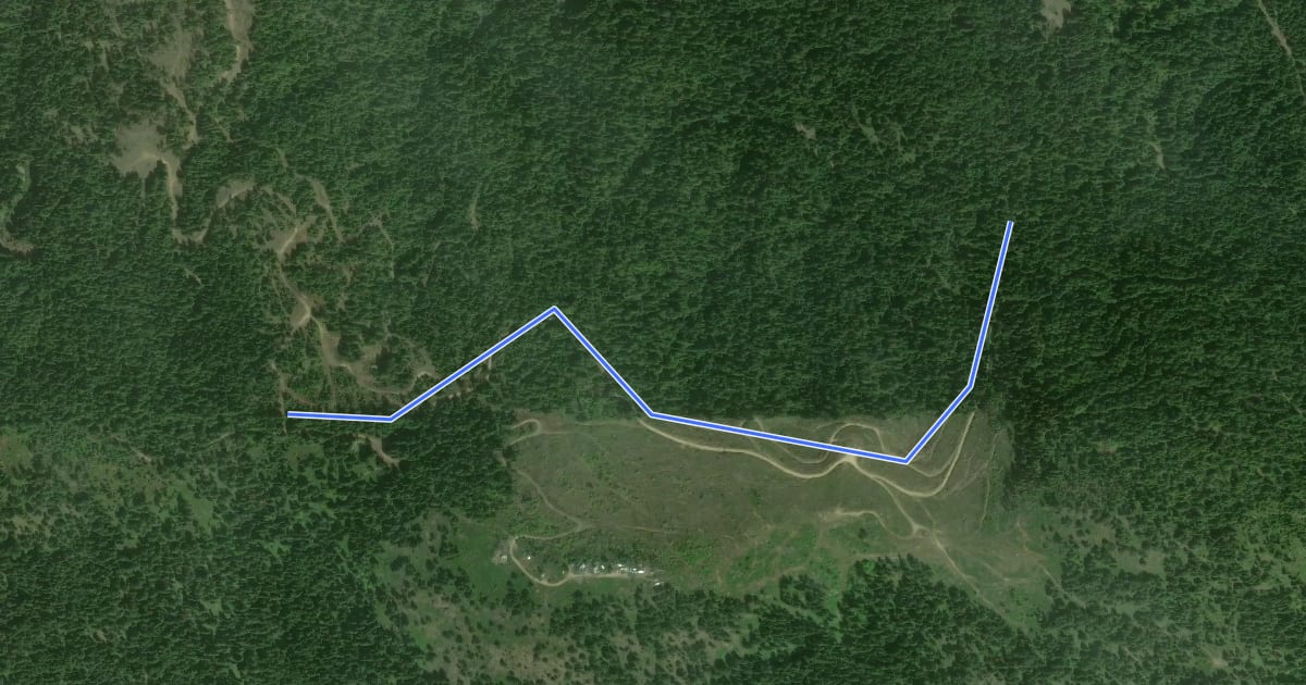 Маршрут North Contour Trail на спутниковом снимке
