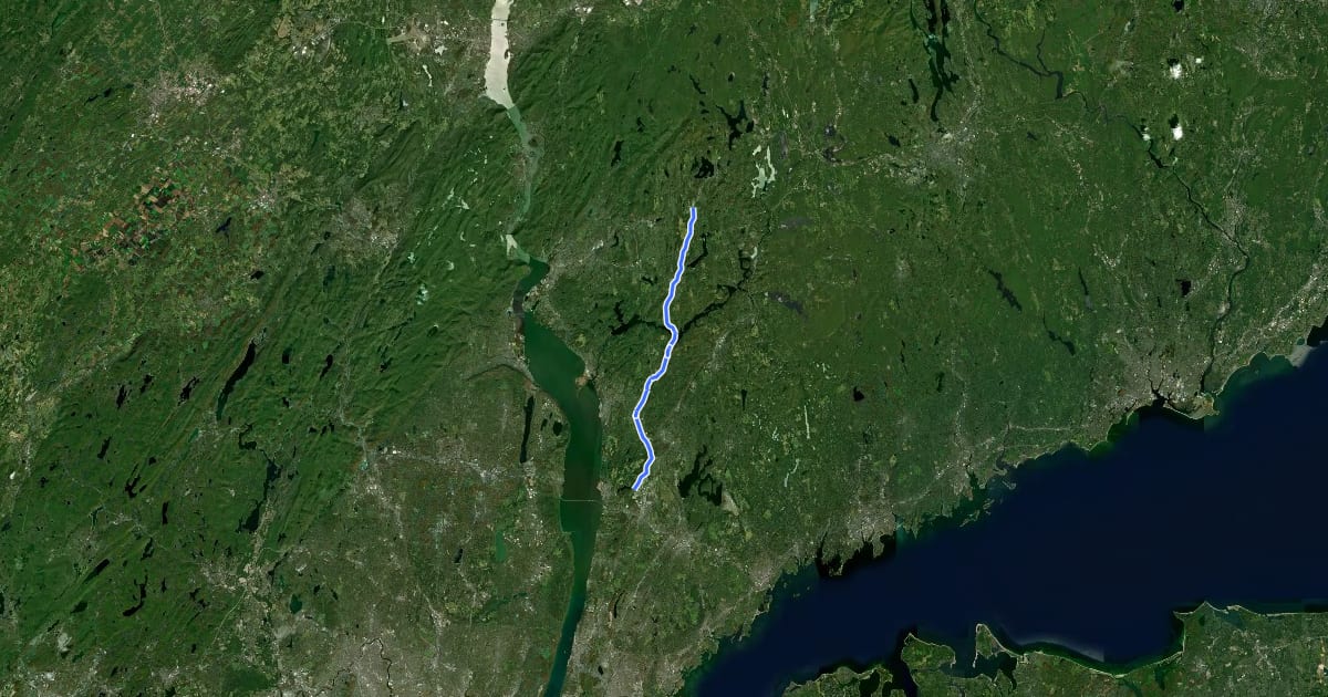 Маршрут North County Trailway - hiking на спутниковом снимке