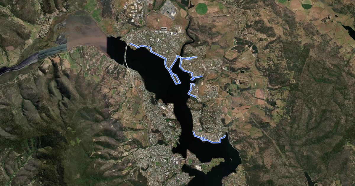 Маршрут North Derwent Trail на спутниковом снимке